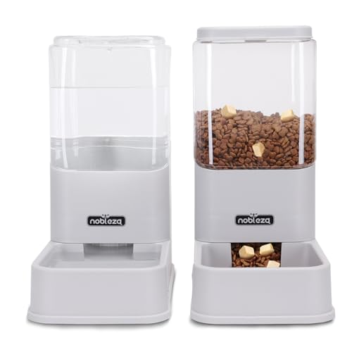 Nobleza Comedero Automático y Bebedero Gatos Perros, Dispensador Comida Gatos y...