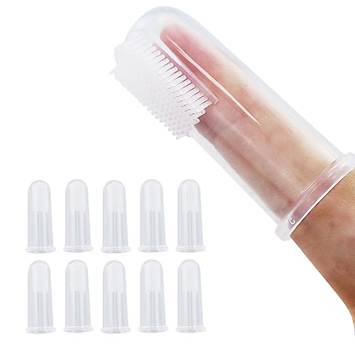 12 Piezas cepillo de dientes suave del animal doméstico del silicón, cepillo...