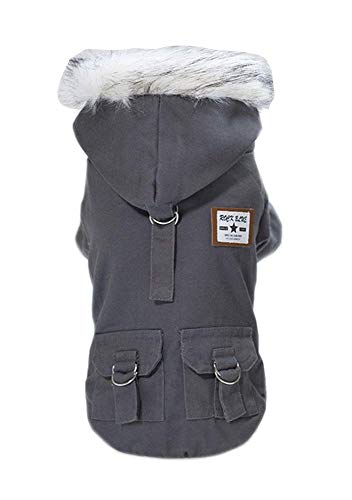 Izefia Ropa para Perros Abrigo Engrosado Sudaderas con Capucha Ropa de Trabajo...