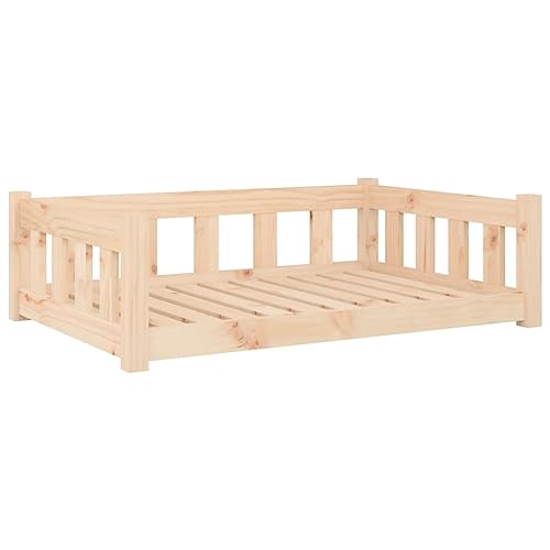 vidaXL Cama para Perros Madera Maciza de Pino 95,5x65,5x28 cm
