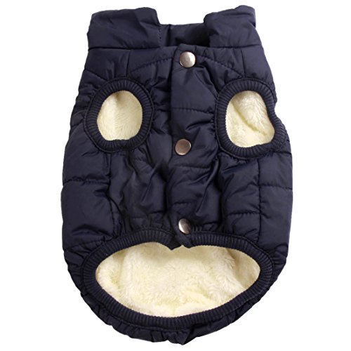 JoyDaog - Chaqueta de perro con forro polar de 2 capas para invierno y clima...