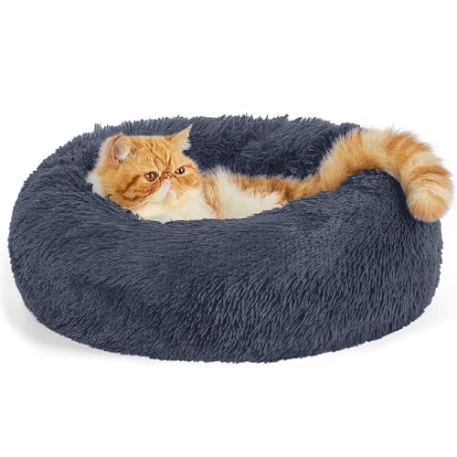 Bedsure Cama Gato Antiestres Invierno - Cama Perro Pequeño con Felpa Suave,...