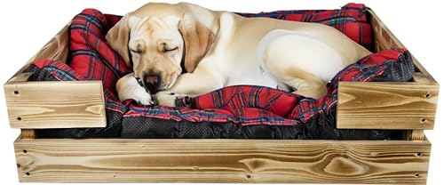 Kistenkolli Altes Land Cama para perros Rocky con cojín, 80 x 50 x 21 cm, cesta...