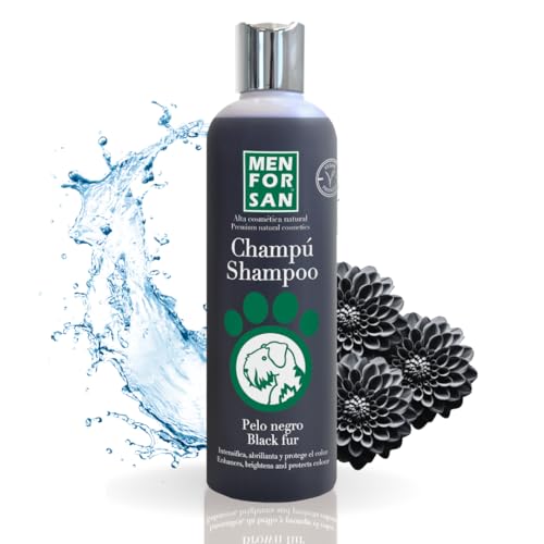 MENFORSAN Champú Pelo Negro para Perros | Intensificador del color | Aporta...