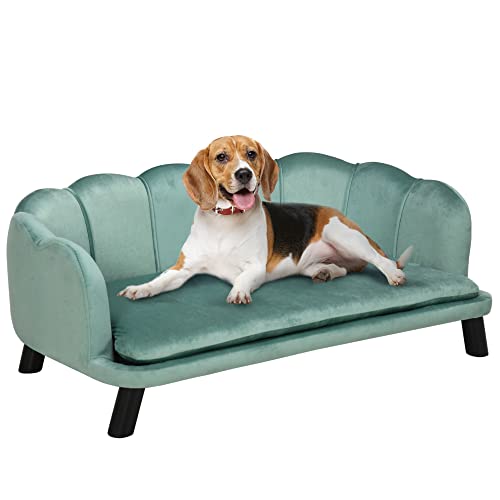 PawHut Sofá para Perros Medianos Sofá Cama para Mascotas Gatos Tapizado en...