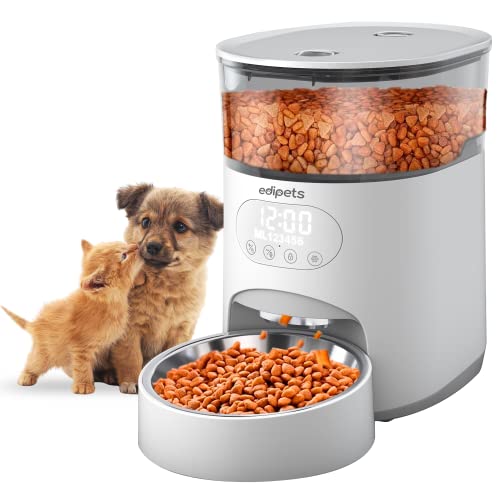 Edipets, Comedero Gato Perro Automático, Dispensador Comida Gatos, Control del...