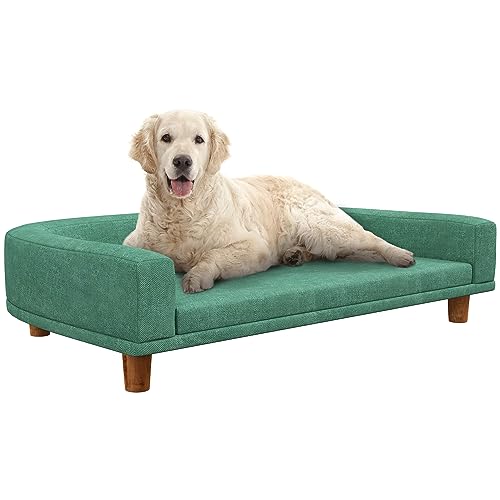 PawHut Sofá para Perros Grandes Cama Elevada para Perros Tapizada con Cojín...