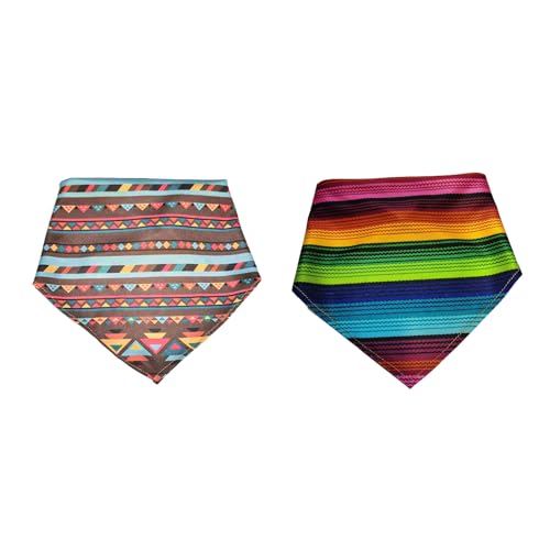 Bandanas para perro, estilo mexicano, pañuelo ajustable para gatos, bandanas...