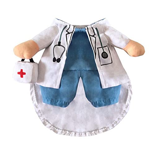 pologmase Disfraz de médico para mascotas, disfraz de uniforme de médico, ropa...