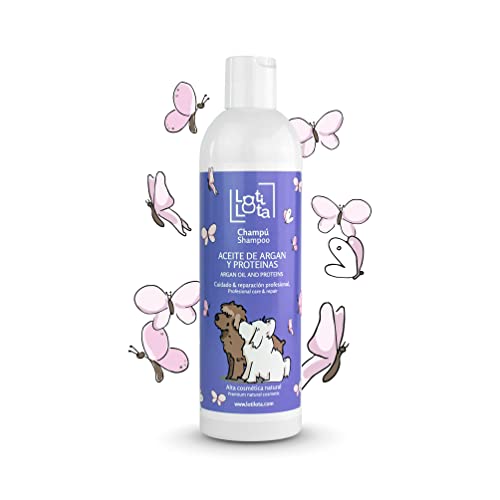 LOTI LOTA Champú Perros con Proteínas de Seda y Aceite de Argán 500 ml -...