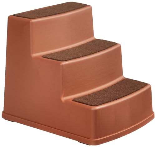 Amazon Basics Escalera antideslizante para perros y gatos, 3 escalones, color...