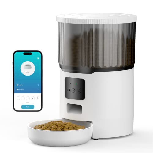 UIOOQ Comedero Gato Automatico WiFi, 4L Dispensador Comida para Perro/Gato con...