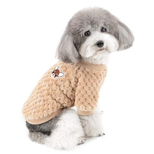 ZUNEA Suéter para Perros Pequeños Invierno Cálido Abrigo Jersey Forro Polar...