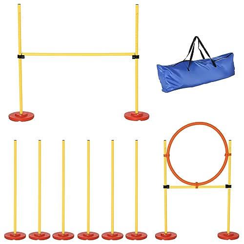 PawHut Equipo de Entrenamiento de Agilidad para Perros de 3 Piezas Set de...