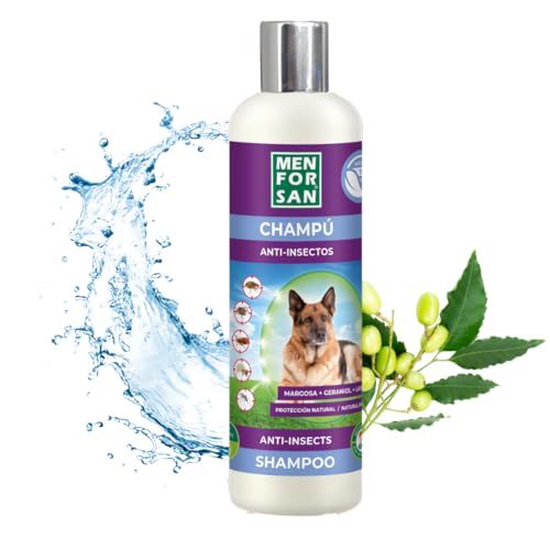 MENFORSAN Champú anti-insectos Repelente para Perros | Con 3 Activos Naturales:...
