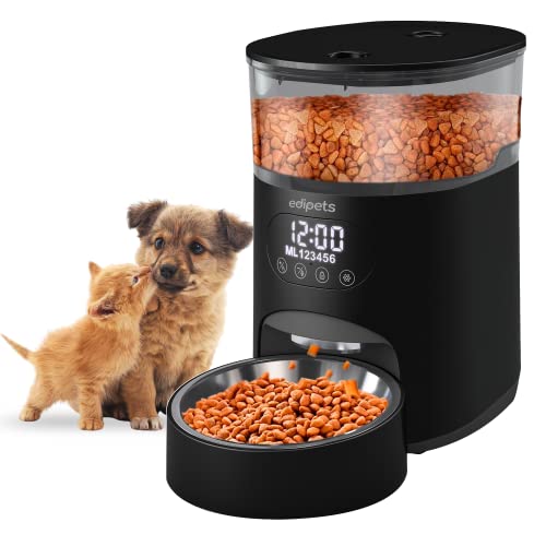 Edipets, Comedero Gato Perro Automático, Dispensador Comida Gatos, Control del...
