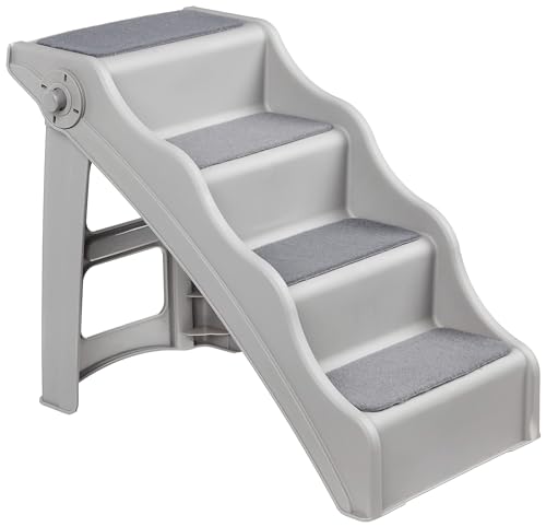 Amazon Basics Escalones plegables para perros y gatos, gris, 37,1 x 57,8 x 49,5...