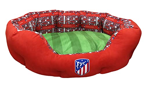 ATLETICO DE MADRID - Cama para Mascotas, Perros, Gatos, Conejos, Talla L, 3...