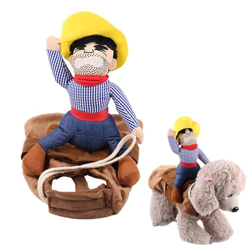 Disfraz de perro creativo de 1 pieza, disfraz de jinete de vaquero, disfraz de...