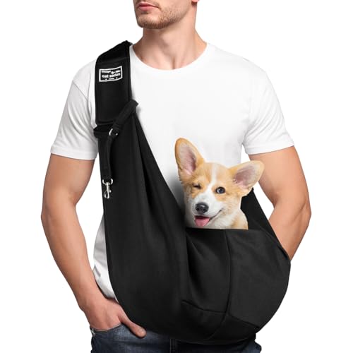 Adiwo Bolso de Hombro para Mascotas, 16lb Bolso de Viaje para Perro Gato, Negro...