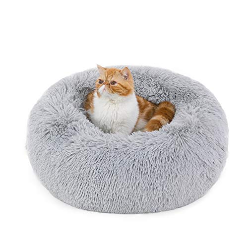Bedsure Cama Gato Antiestres Invierno - Cama Perro Pequeño con Felpa Suave,...