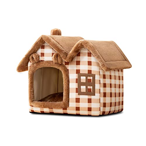 Galatée Cama Cueva para Gatos, Iglú De Gato De Peluche Cálido y Acogedor,...