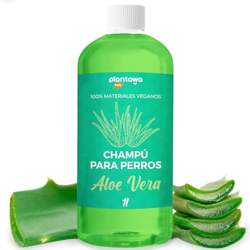 PLANTAWA Champú para Perros Aloe Vera 1L | Champu Perro para Pieles Sensibles y...