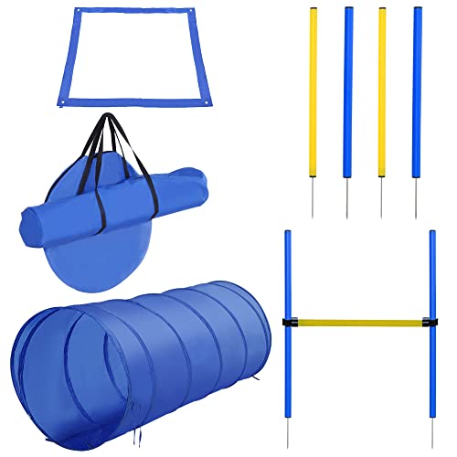 PawHut Set de Entrenamiento de Agilidad para Perros Obstáculos de Salto con...
