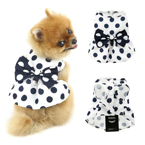 PAIDEFUL Vestido de arnés para perro, vestidos de princesa retro con lazo para...