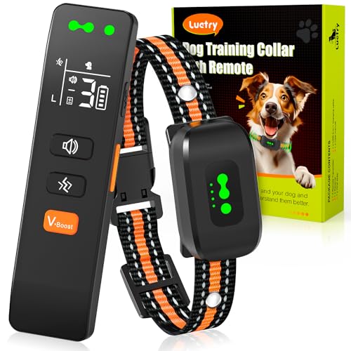 Luctry Collar Adiestramiento Perros, IP67 Impermeable Recargable Collar de...