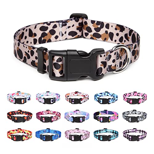 Suredoo Collar Perro, Ajustable y Resistente con Patrones de Moda, Collar Nylon...
