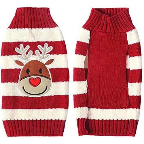 Navidad Mascotas Suéter, Navidad Disfraz de Punto de Perro, Estilo Navideño...