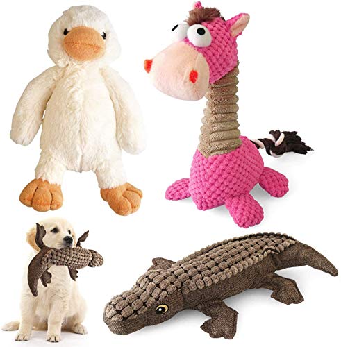 KONKY Juguetes para Perros - 3 Piezas Squeaky Toy Juguetes Duraderos para...