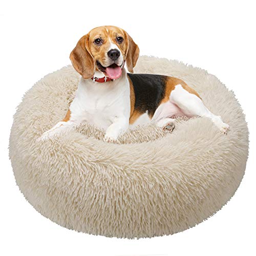 TAMOWA Cama Perro Suave Cama Gato Redonda, Camas de Gatos Perros de Donut con...