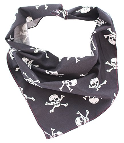 Pet Pooch Boutique Skulls Bandana para Perro, pequeño/Mediano, Color Negro