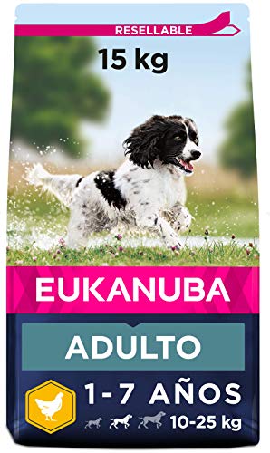Eukanuba Alimento seco para perros adultos activos de raza mediana,, rico en...