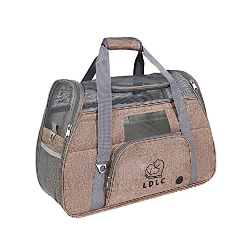 PETCUTE Transportín Perro Gato, Transpirable y Portátil Bolsa de Transporte...