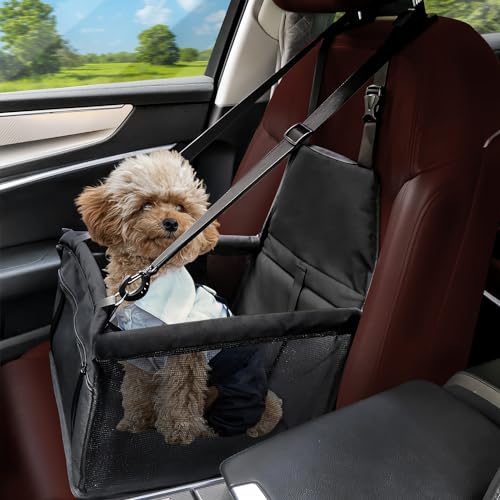 Asiento de Coche para Perros Pequeños, Asiento de Seguridad Plegable para...