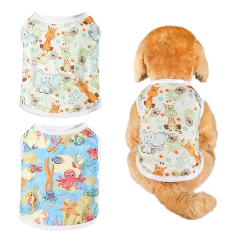 2-Pack Camisa para Perros Pequeños,Mascota Perro Camiseta Transpirable Camisas...