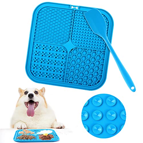 Romon Alfombrilla para Lamer Perros, 20x20cm Lick Mat para Perros y 1 Espátula...