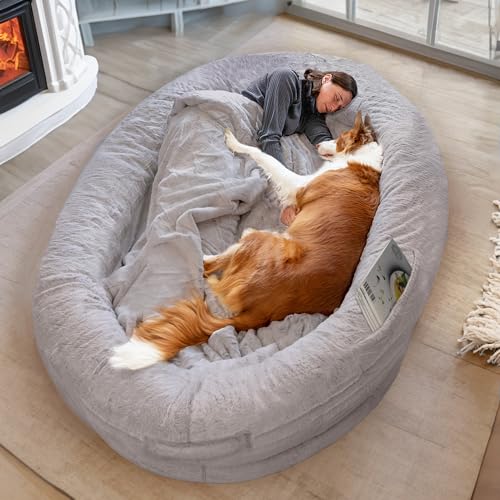 Cama Para Humanos y Amigos Peludos | Cama De Perro Para Humanos Cómoda | Cama...