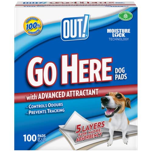 OUT! Go Here Almohadillas absorbentes para mascotas y cachorros | 100...