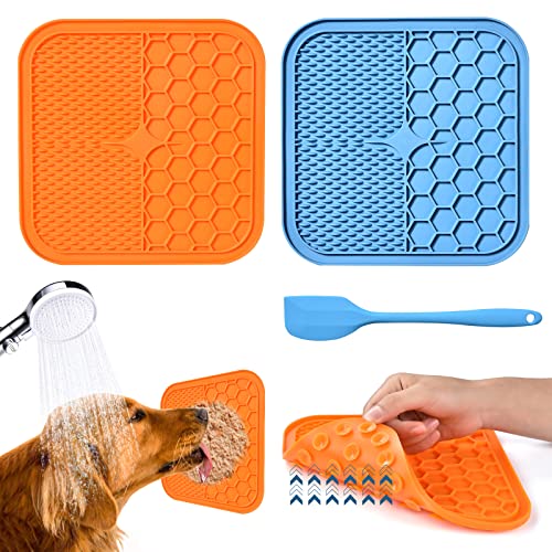 AiQInu Alfombrilla para Lamer Perros con Ventosa,2 piezas Lick Mat para Perros y...