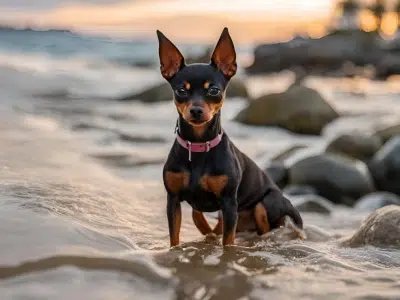 mini pinscher en verano