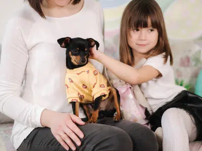 niños-y-mini-pinscher